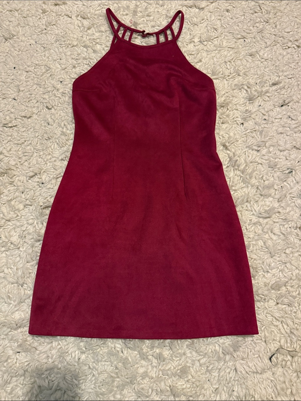 Urban Outfitters Suede Strappy Halter Mini Dress